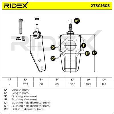 Control Arm RIDEX 273C1603 273C1603 - photo 5