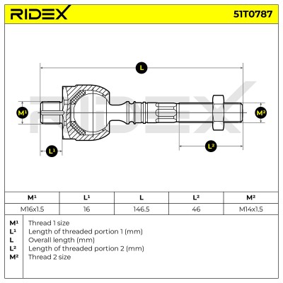 Tie Rod Assembly RIDEX 51T0787 51T0787 - photo 5