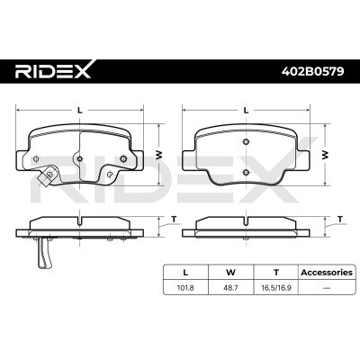 Brake Pads Set RIDEX 402B0579 402B0579 - photo 7