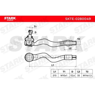 Tie Rod End Stark SKTE-0280049 SKTE-0280049 - photo 2