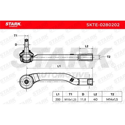 Tie Rod End Stark SKTE-0280202 SKTE-0280202 - photo 4