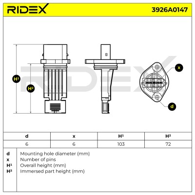 Air Mass Sensor RIDEX 3926A0147 3926A0147 - photo 6