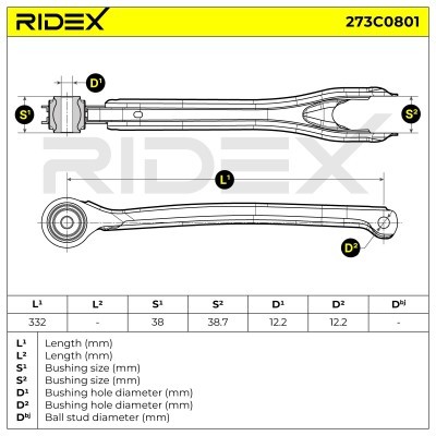 Control Arm RIDEX 273C0801 273C0801 - photo 6