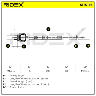 Tie Rod Assembly RIDEX 51T0156 51T0156 - photo 7