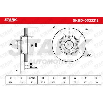 Brake Disc Stark SKBD-0022215 SKBD-0022215 - photo 5