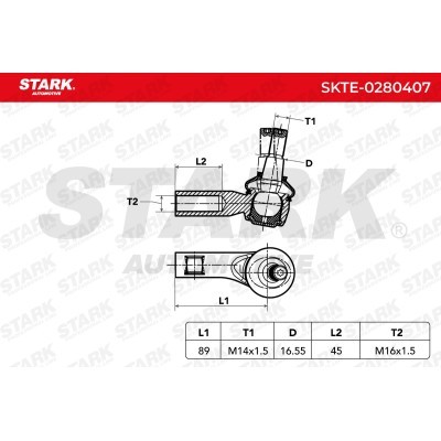 Tie Rod End Stark SKTE-0280407 SKTE-0280407 - photo 7