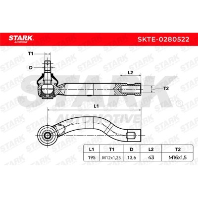 Tie Rod End Stark SKTE-0280522 SKTE-0280522 - photo 6