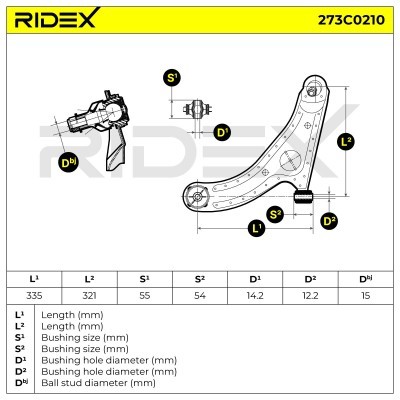 Control Arm RIDEX 273C0210 273C0210 - photo 9