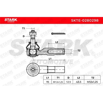 Tie Rod End Stark SKTE-0280298 SKTE-0280298 - photo 5