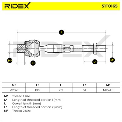 Tie Rod Assembly RIDEX 51T0165 51T0165 - photo 5