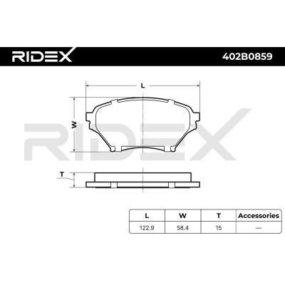 Brake Pads Set RIDEX 402B0859 402B0859 - photo 7
