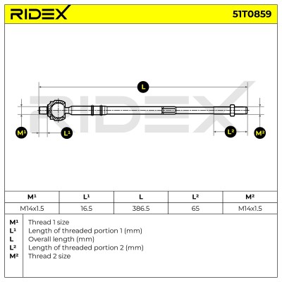 Tie Rod Assembly RIDEX 51T0859 51T0859 - photo 9