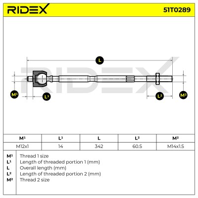 Tie Rod Assembly RIDEX 51T0289 51T0289 - photo 6