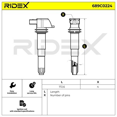 Ignition Coil RIDEX 689C0224 689C0224 - photo 6