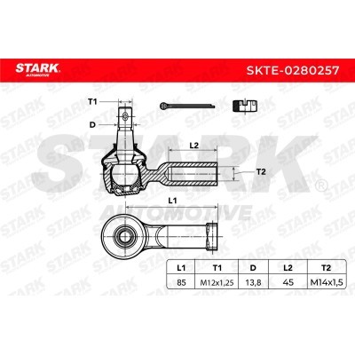 Tie Rod End Stark SKTE-0280257 SKTE-0280257 - photo 4