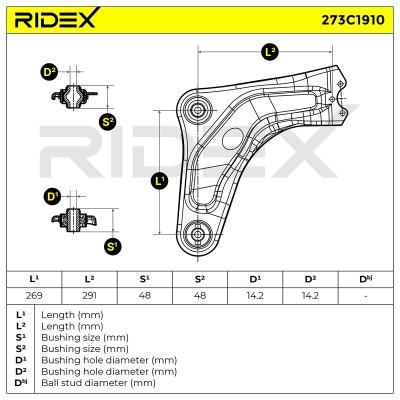 Control Arm RIDEX 273C1910 273C1910 - photo 8