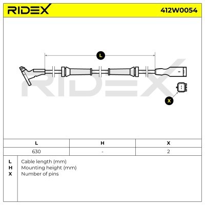 ABS Sensor RIDEX 412W0054 412W0054 - photo 6