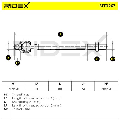 Tie Rod Assembly RIDEX 51T0264 51T0264 - photo 6