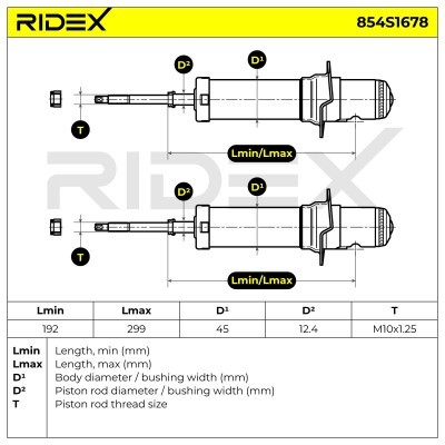Shock Absorber RIDEX 854S1678 854S1678 - photo 4