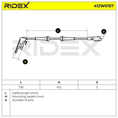 ABS Sensor RIDEX 412W0157 412W0157 - photo 4