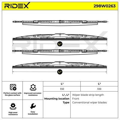 Wiper Blade RIDEX 298W0263 298W0263 - photo 12