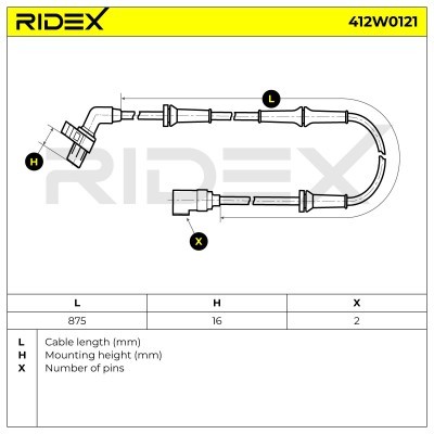 ABS Sensor RIDEX 412W0121 412W0121 - photo 3