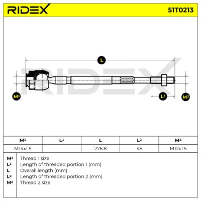 Tie Rod Assembly RIDEX 51T0213 51T0213 - photo 6