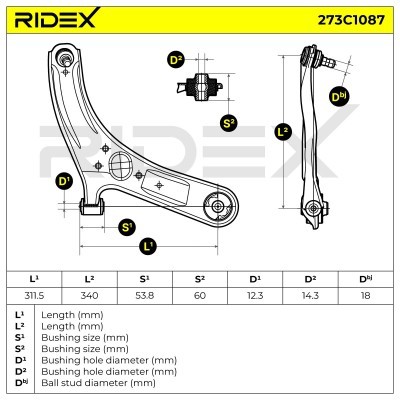 Control Arm RIDEX 273C1087 273C1087 - photo 6