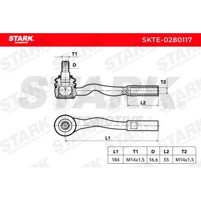 Tie Rod End Stark SKTE-0280117 SKTE-0280117 - photo 4