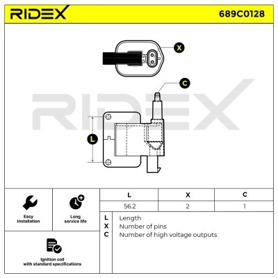 Ignition Coil RIDEX 689C0128 689C0128 - photo 4