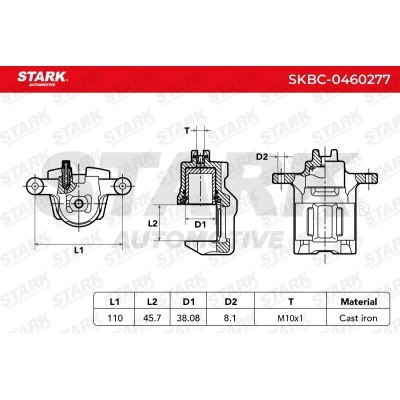 Brake Caliper Stark SKBC-0460277 SKBC-0460277 - photo 5