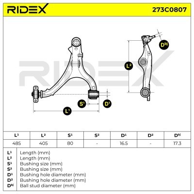 Control Arm RIDEX 273C0807 273C0807 - photo 8