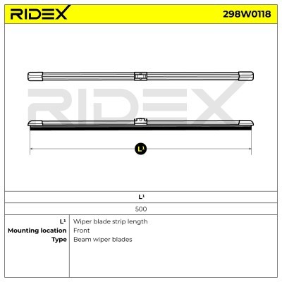 Wiper Blade RIDEX 298W0118 298W0118 - photo 8