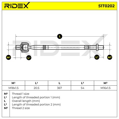 Tie Rod Assembly RIDEX 51T0202 51T0202 - photo 5