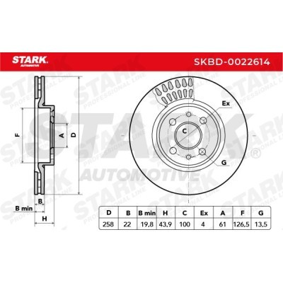 Brake Disc Stark SKBD-0022614 SKBD-0022614 - photo 3