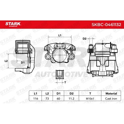 Brake Caliper Stark SKBC-0461132 SKBC-0461132 - photo 6