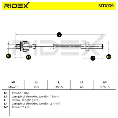 Tie Rod Assembly RIDEX 51T0139 51T0139 - photo 5