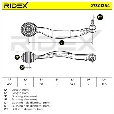 Control Arm RIDEX 273C1384 273C1384 - photo 5