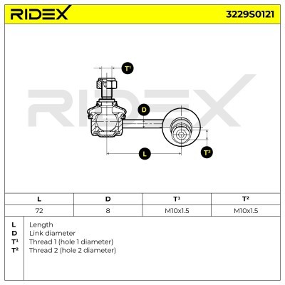 Stabilizer Link RIDEX 3229S0121 3229S0121 - photo 5