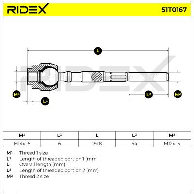 Tie Rod Assembly RIDEX 51T0167 51T0167 - photo 5