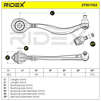 Control Arm RIDEX 273C1152 273C1152 - photo 6