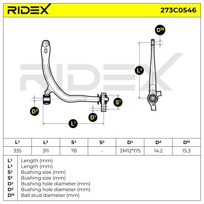 Control Arm RIDEX 273C0546 273C0546 - photo 4