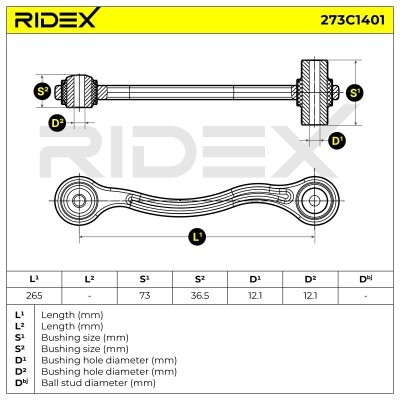 Control Arm RIDEX 273C1401 273C1401 - photo 5