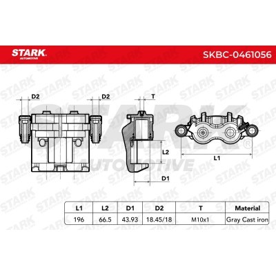 Brake Caliper Stark SKBC-0461056 SKBC-0461056 - photo 7