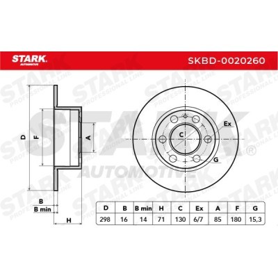 Brake Disc Stark SKBD-0020260 SKBD-0020260 - photo 5
