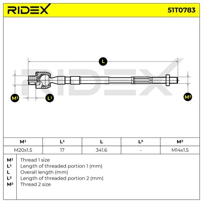 Tie Rod Assembly RIDEX 51T0783 51T0783 - photo 5