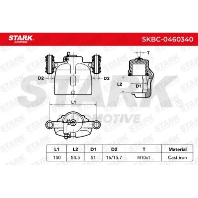Brake Caliper Stark SKBC-0460340 SKBC-0460340 - photo 12