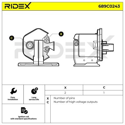 Ignition Coil RIDEX 689C0243 689C0243 - photo 4