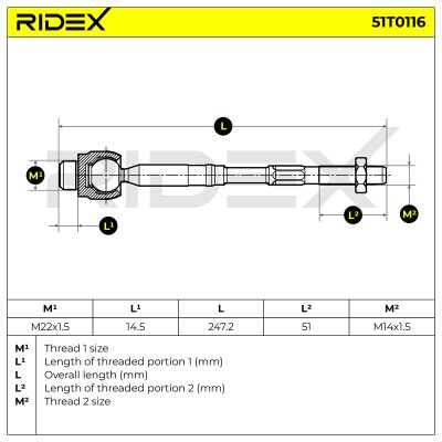 Tie Rod Assembly RIDEX 51T0116 51T0116 - photo 5
