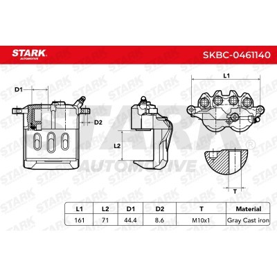 Brake Caliper Stark SKBC-0461140 SKBC-0461140 - photo 10
